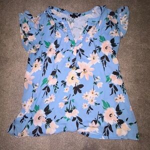 Floral Blue Women's Top